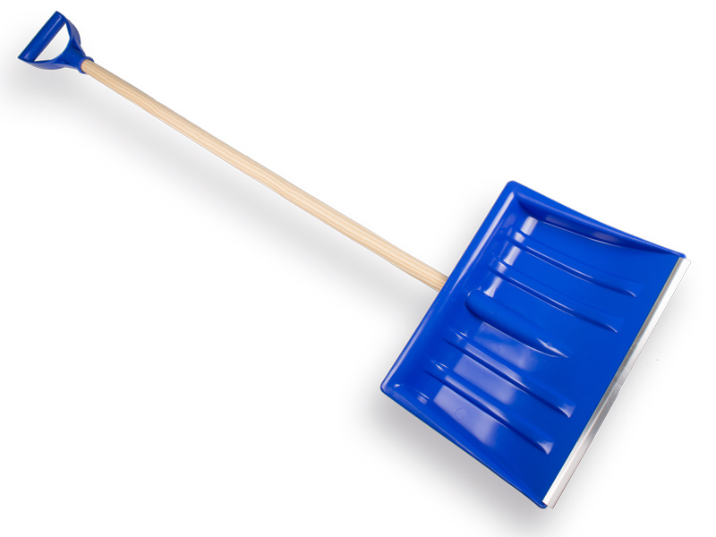 Snow Shovel ALPIN 1A plastic 40 cm, with beech handle and plastic D-grip