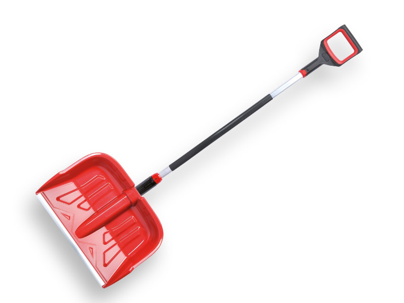 Snow Pusher - Snow Shovel SNOWER PROFI 50 cm, with ergonomic aluminium handle and D-grip