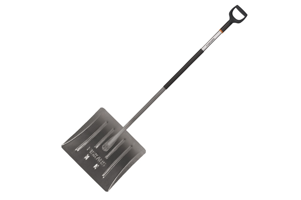 Snow shovel FISKARS aluminium 45 cm, with aluminium handle 153 cm and D-handle