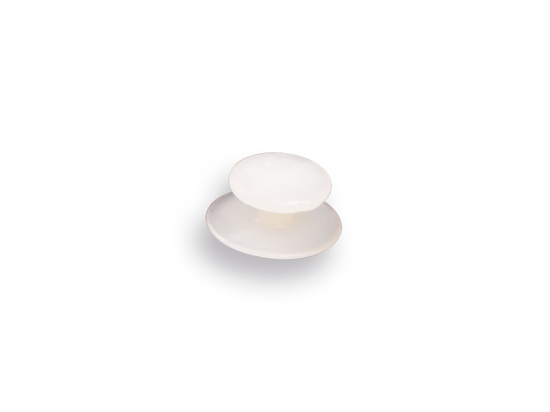 White fastening button for knee pad strap NIERHAUS 20