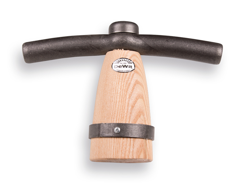 Paving mallet DE WIT with wooden block, 3300 grams