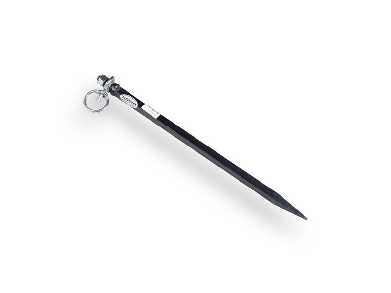 [960860] Ground stake - Tie-out stake DE WIT 400 x 14 mm, with swivel and forged point