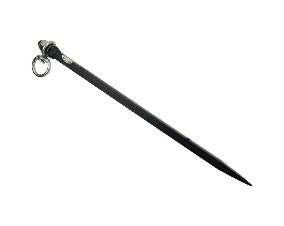 Piquet de sol - piquet d'attache DE WIT 600 x 20 mm, avec émerillon et pointe forgée