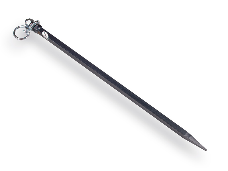 [960863] Piquet de sol - piquet d'attache DE WIT 750 x 20 mm, avec émerillon et pointe forgée