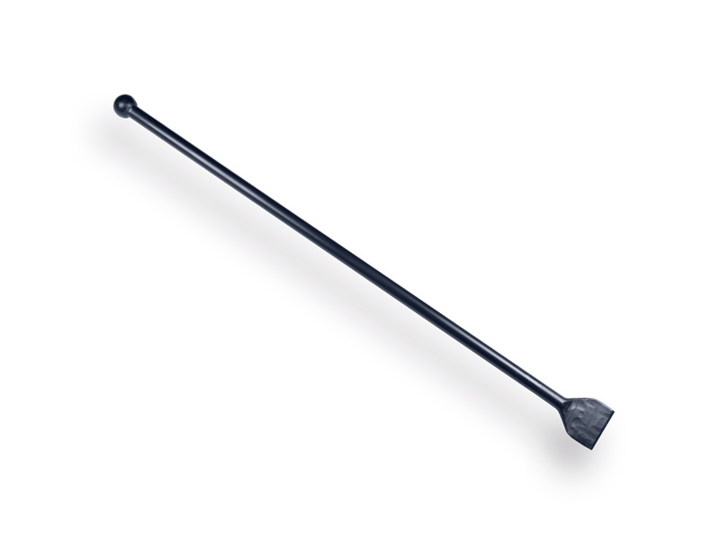 Crowbar DE WIT 120 cm completely round, with 9 cm wide flat chisel and knob