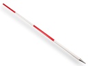 Jalon NESTLE 200 cm bois plastifié, partie supérieure rouge, avec pointe métallique