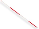 Survey pole NESTLE 200 cm wood plastic-coated, white top, with metal tip