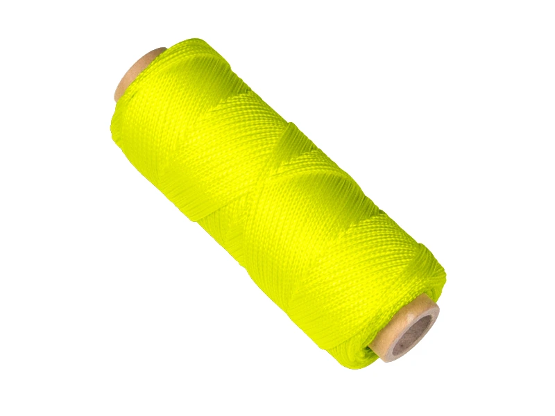 Uitzetkoord LABORA fluor geel 1,4 mm 50 meter, gevlochten nylon koord