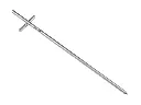 Piquet en fil d’acier LABORA 600 x 14 mm, galvanisé, avec tête cruciforme 100 mm