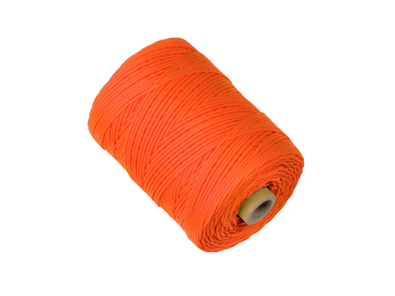 [961015] Absteckschnur LABORA fluoreszierend orange 1,4 mm 200 Meter, geflochtene Nylonschnur