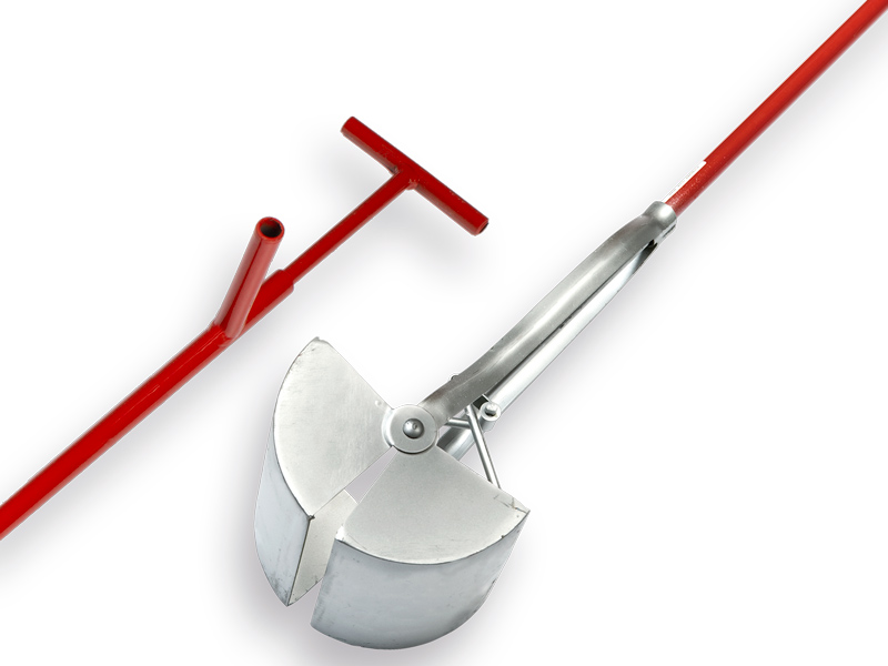 [961887] Gully scoop EASYGRAB 20 cm square, right angles, length 150 cm