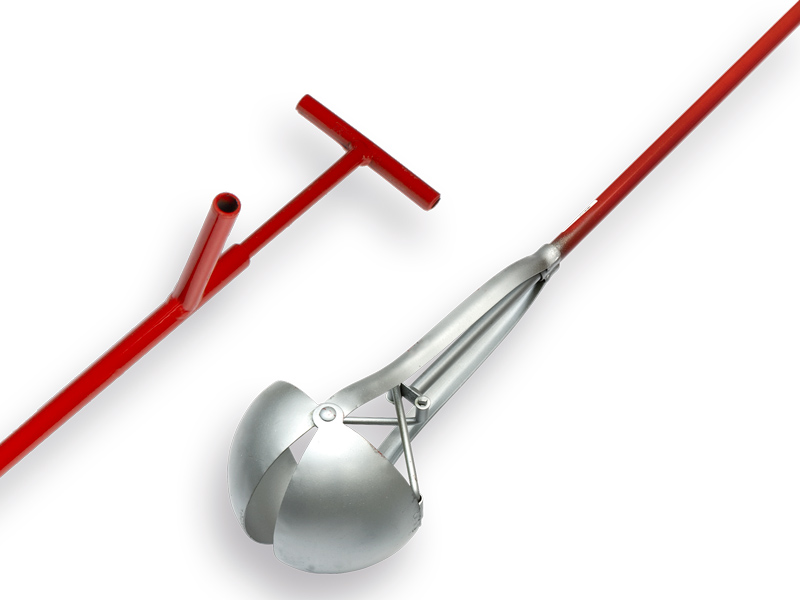 Gully scoop EASYGRAB 20 cm round, length 200 cm