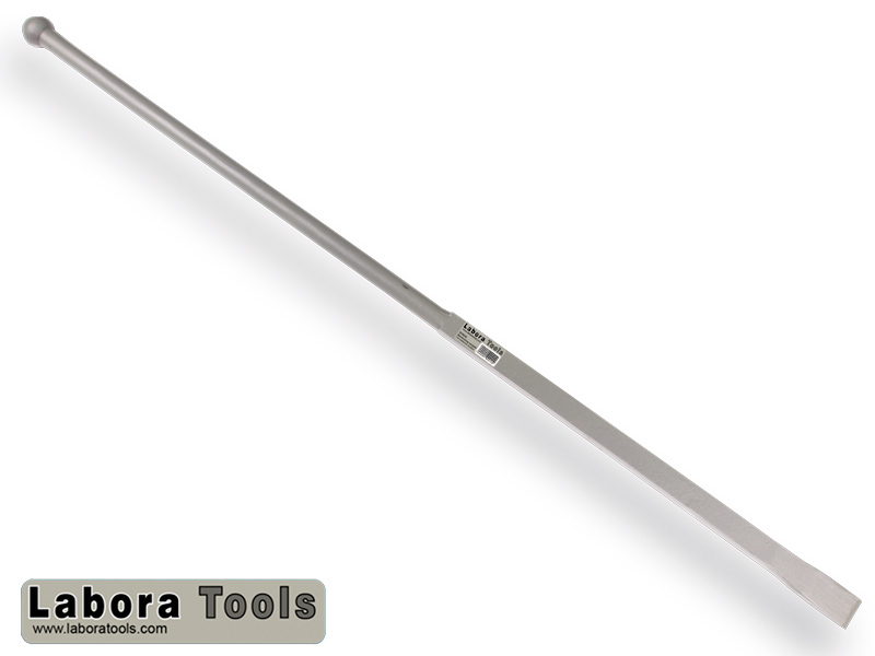 Brechstange LABORA 140 cm, Unterseite 55 cm quadratisch, mit flachem Meißel und Knopf