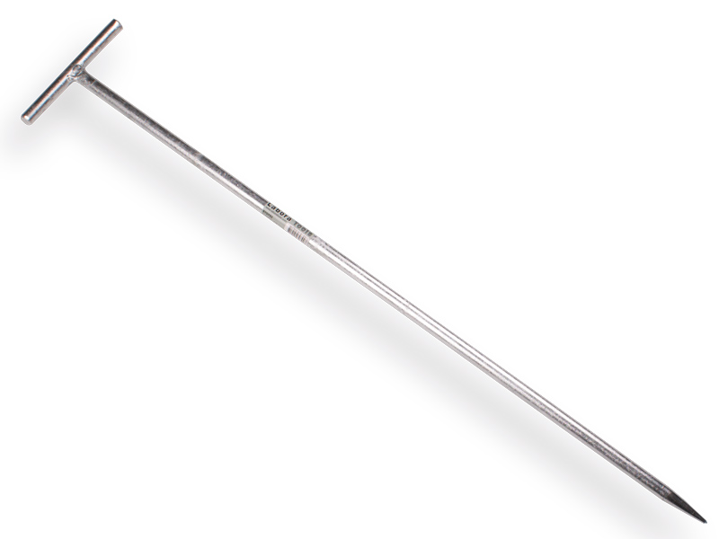 [970792] Piquet en fil d’acier LABORA 800 x 14 mm galvanisé, avec tête en T