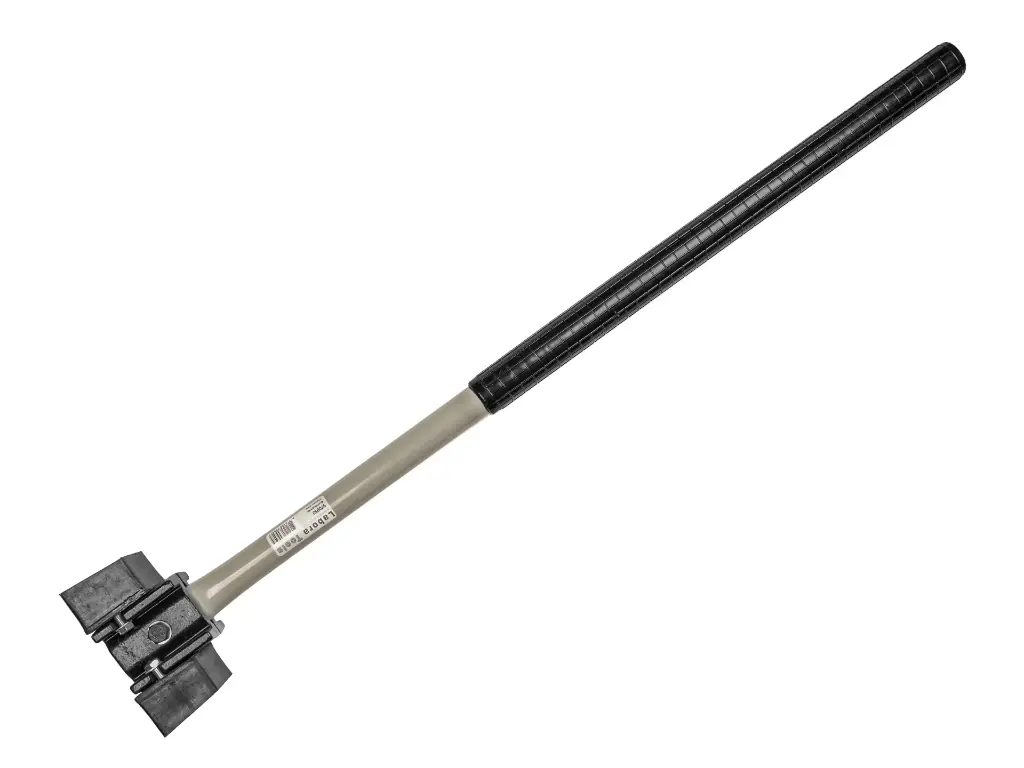 Block paving hammer LABORA with rubber striking blocks, steel handle and rubber grip