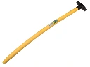 Schopsteel ATLAS kunststof 95 cm gebogen geel, met T-greep