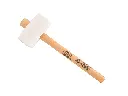 Rubber mallet GRIPLINE white No. 2 hard, 700 g Ø 65 x 115 mm, with ash wood handle