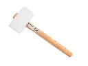 Maillet en caoutchouc GRIPLINE blanc n° 3 dur, 1,0 kg Ø 75 x 130 mm, avec manche en bois de frêne
