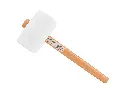 Maillet en caoutchouc GRIPLINE blanc n° 4 dur, 1,35 kg Ø 85 x 140 mm, avec manche en bois de frêne