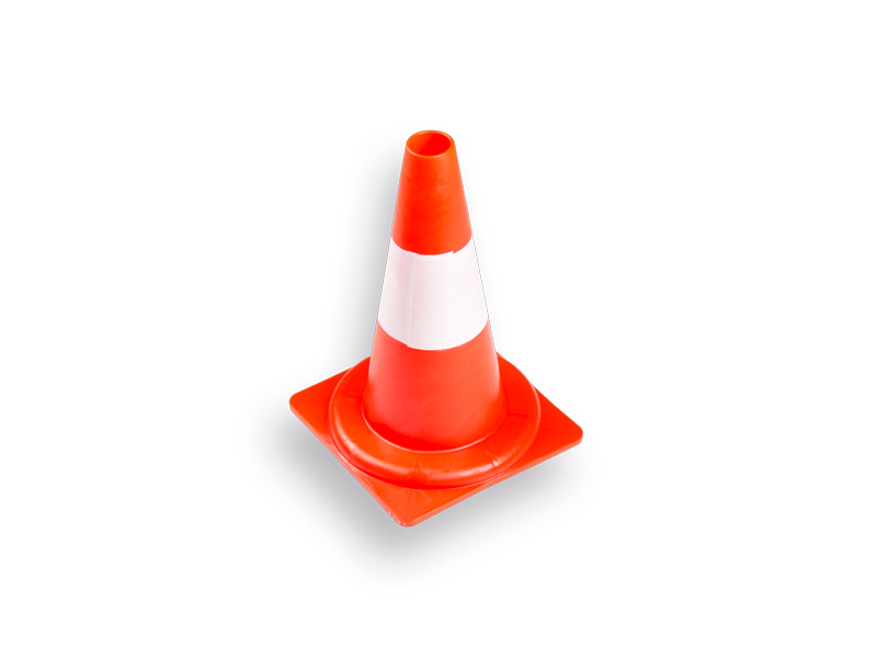 Leitkegel PVC 32 cm. WEISS-ROT. 