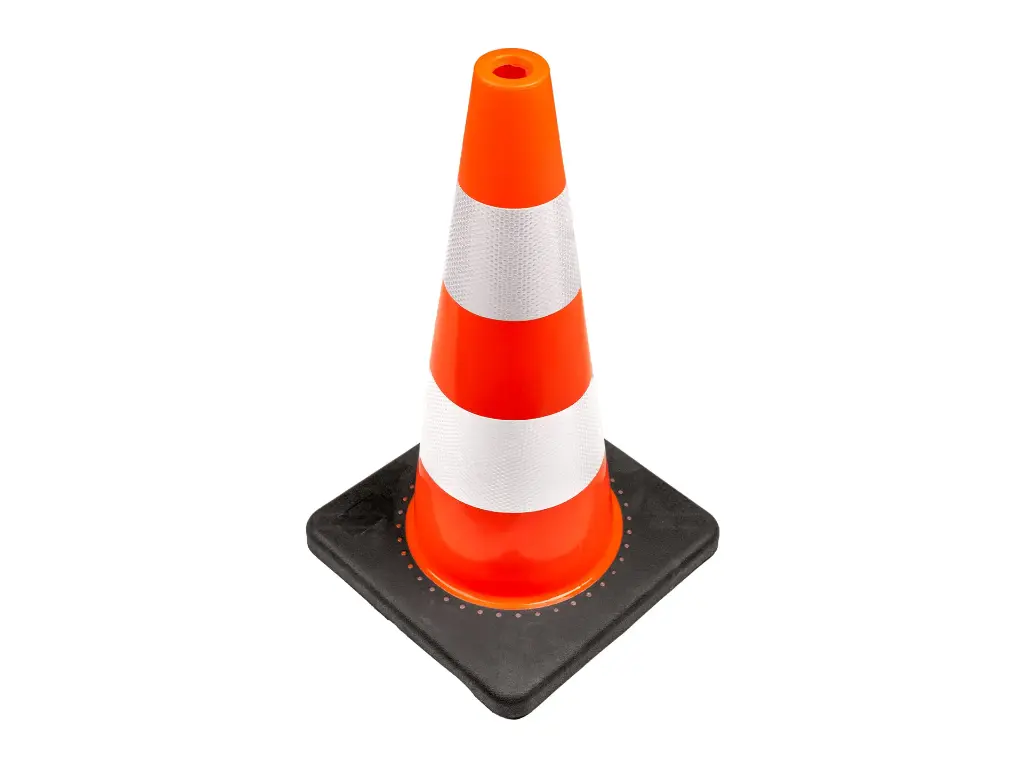 [998894] Pylon - Verkehrsleitkegel LABORA 50 cm PE, orange weiß, beschwerter Fuß