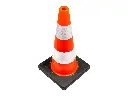 Pylon - Traffic Cone LABORA 50 cm PE, orange white, weighted base