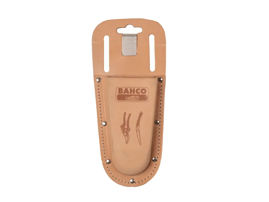 Lederen holster BAHCO PROF-H met riemlussen en metalen riemclip