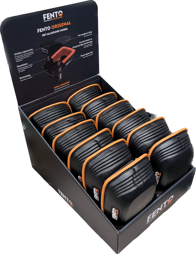 [960672] Counterdisplay FENTO inclusief 6 paar FENTO ORIGINAL kniebeschermers