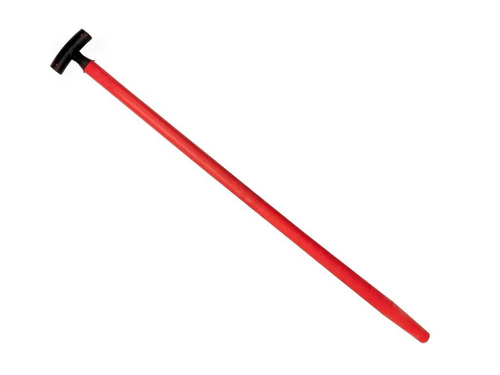 Schopsteel FIBERGLAS rood, 110 cm gebogen