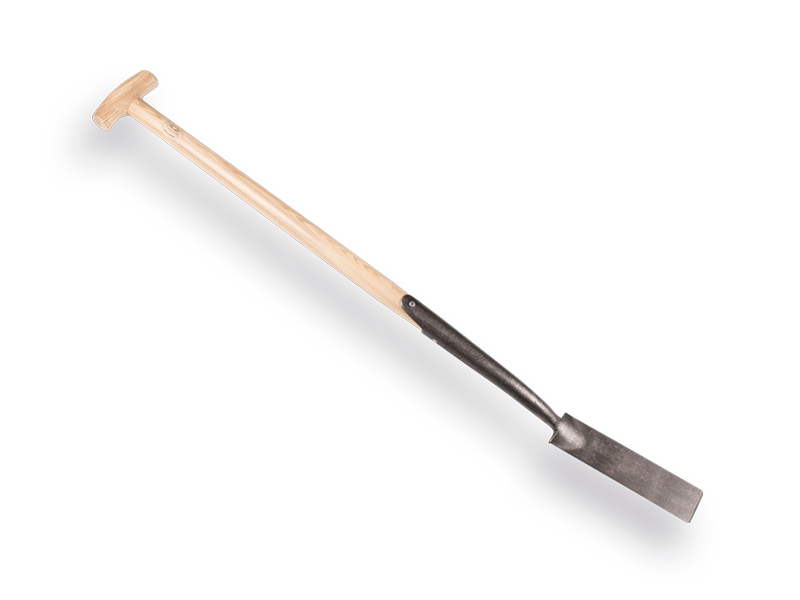[1030084] Bêche pour bordure de trottoir DE WIT 10 cm avec manche de bêche en T en bois de frêne 75 cm
