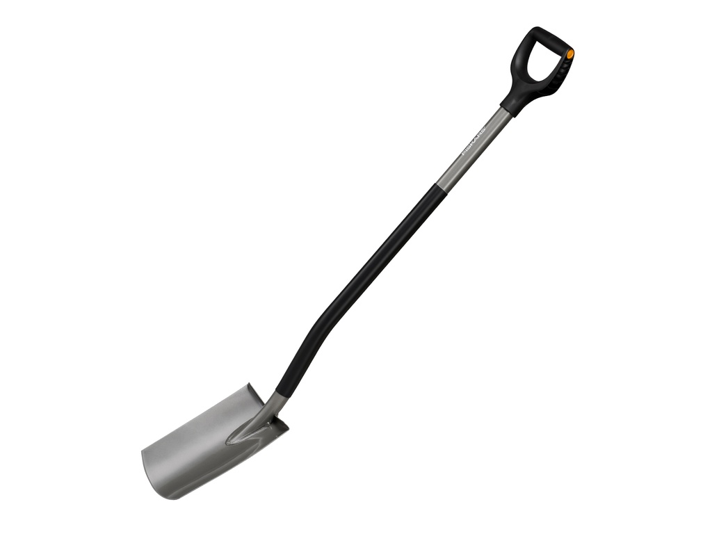 Gartenspaten FISKARS Ergonomic rund, mit D-Griff, Länge 125 cm