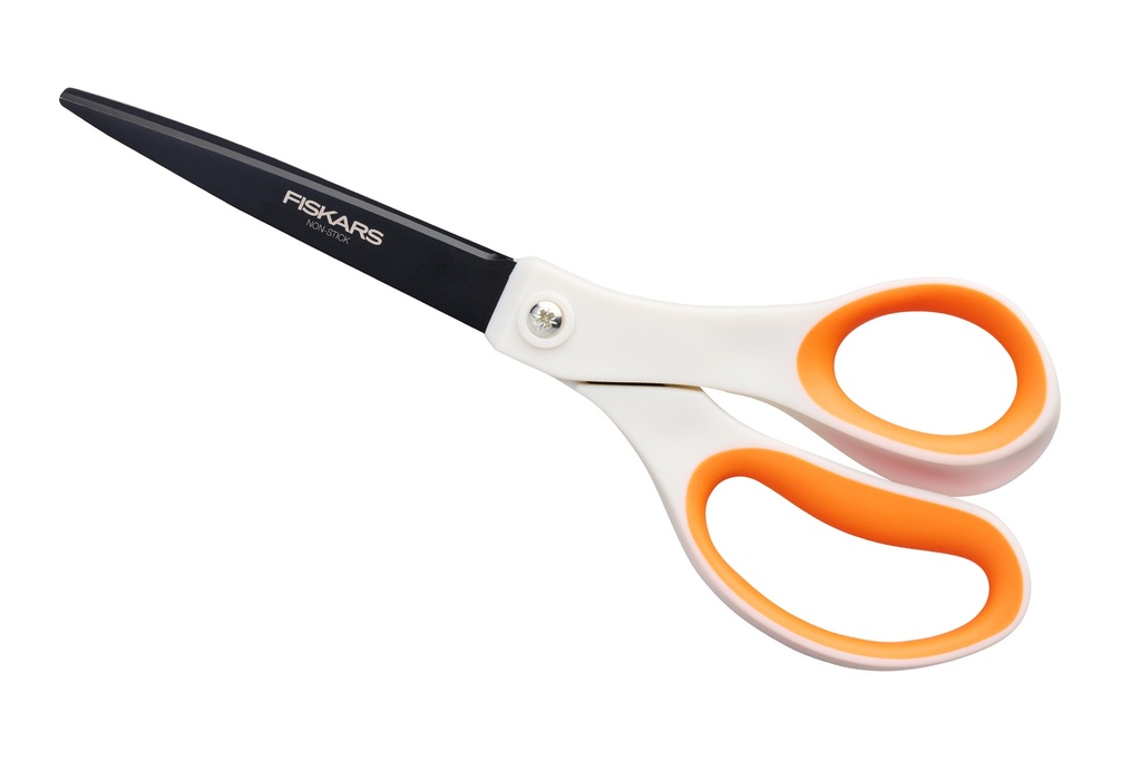 Schere FISKARS weiß 21 cm, mit Titanium-Antihaftbeschichtung