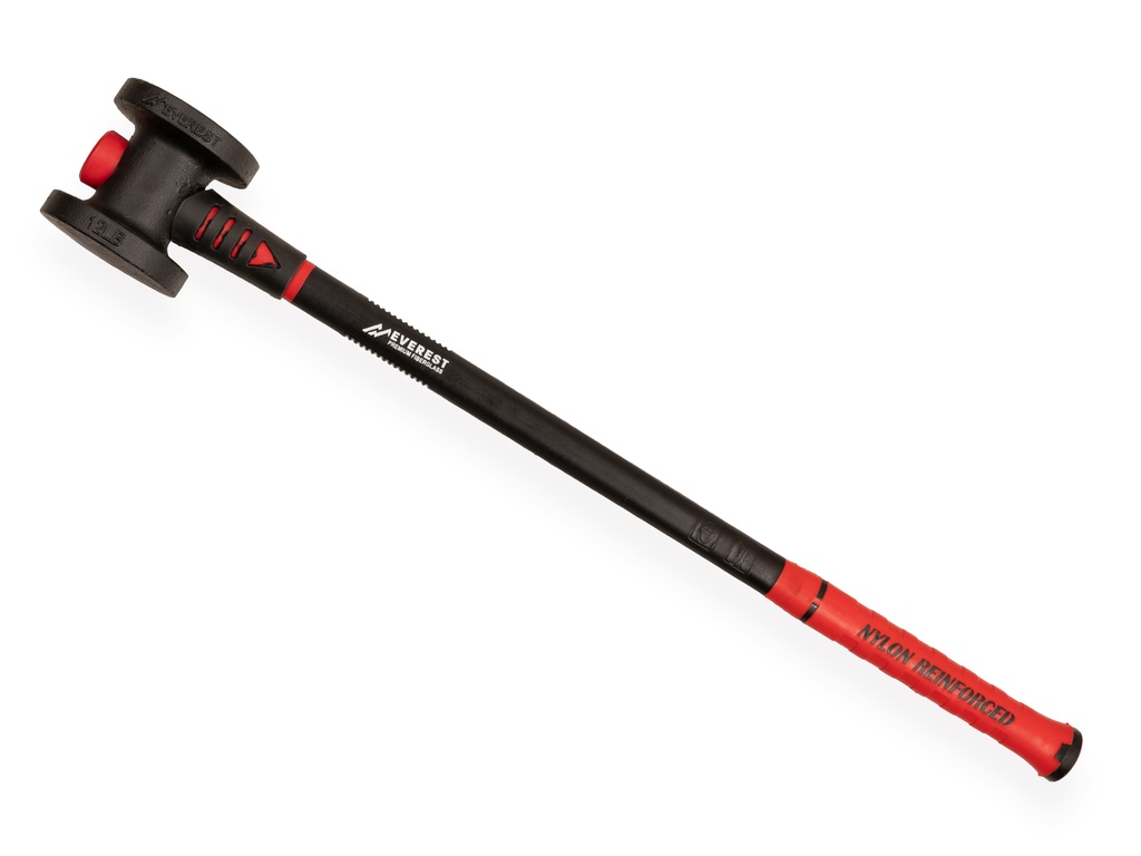 [985100] Landbauhammer - Pfostenhammer EVEREST rund Stahl, 5400 Gramm mit Fiberglasstiel 90 cm
