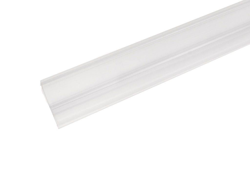 Profilé à clipser transparent 100 cm x 3,7 cm en biais, pour tablette Tegometall