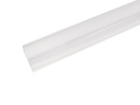 Klickleiste transparent 100 cm x 3,7 cm schräg, für Regalboden Tegometall