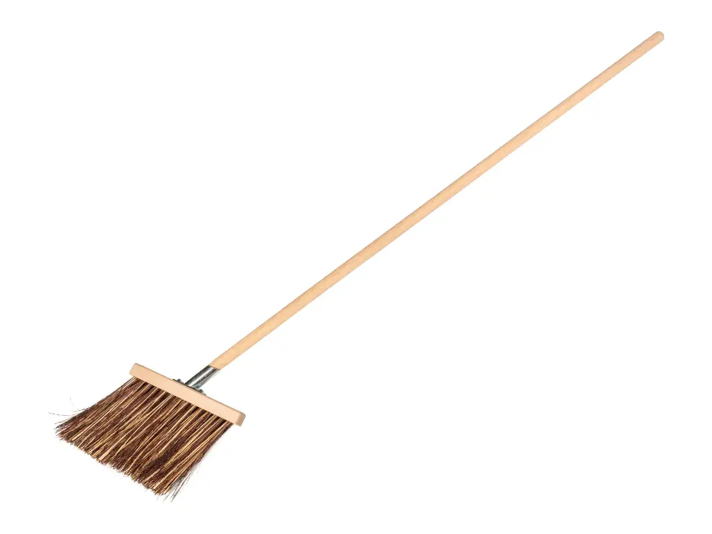 Gutter broom SOLIDE stalks/bahia, with broom handle bracket and ATLAS handle 140 x 2.8 cm