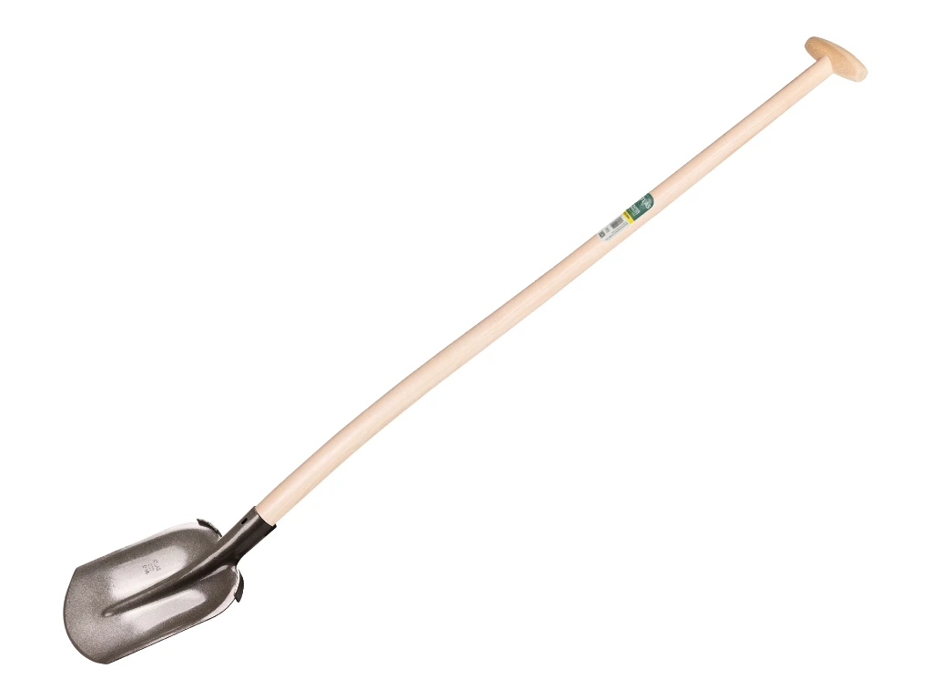 [780540] Flachrandschaufel ATLAS 1/4 000 gehärtet, PLATTER TRITT, mit ATLAS Schaufelstiel 120 cm gebogen, FSC 100%
