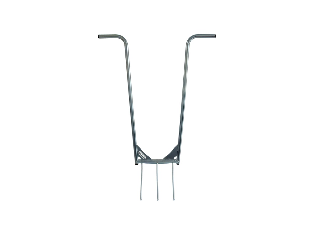 Breitgabel DE PYPERE lackiert Stahl 32 cm, 3 gerade Zinken, mit Handgriffen