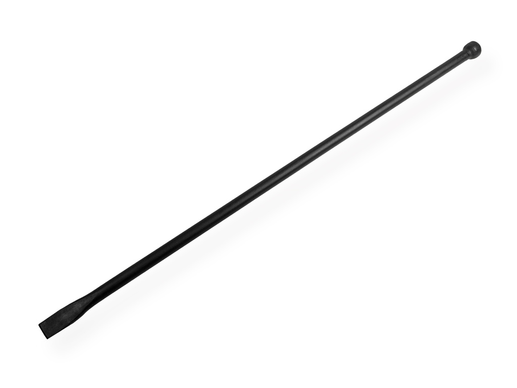 Crowbar 130 cm completely round, flat chisel and knob, without EAN coding