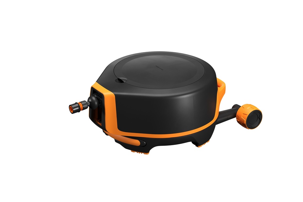 FISKARS Automatische Schlauchhaspel XL mit Rädern, inklusive 20 Meter Schlauch