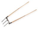 Grelinette DE PYPERE AIR-FIT, 3 dents forgées, avec 2 manches ATLAS 130 cm, FSC 100%