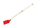 Concrete shovel ATLAS 1/2 0 red, extra hardened, with ATLAS shovel handle 120 cm bent, FSC 100%