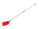 Betonschaufel ATLAS 1/2 0 rot, extra gehärtet, mit ATLAS Schaufelstiel 130 cm gebogen, FSC 100%