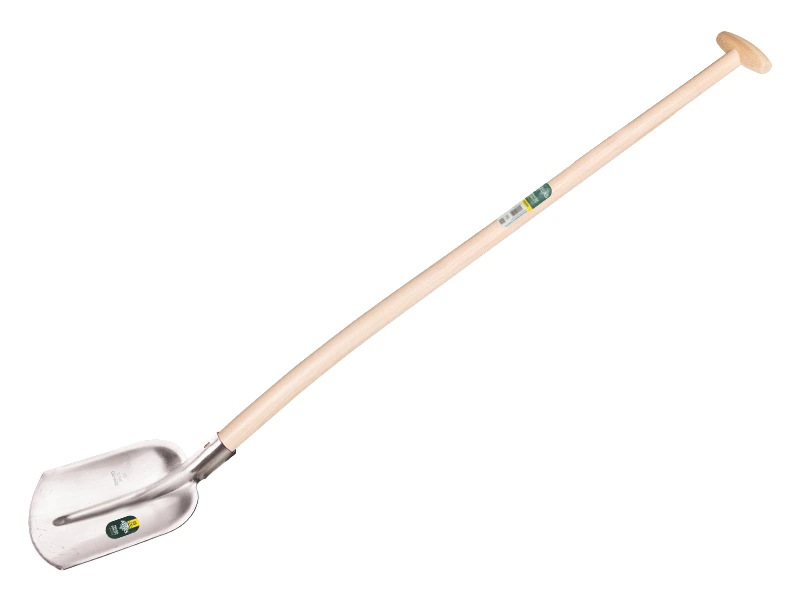 [735489] Flachrandschaufel ATLAS DIAMANT 1/4 000 gehärtet, poliert, mit ATLAS Schaufelstiel 120 cm gebogen, FSC 100%