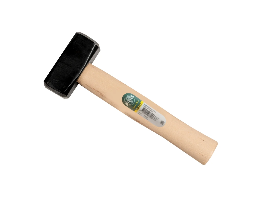[989070] Fäustel - Hand-Vorschlaghammer ATLAS 1000 Gramm, DIN 6475, mit HICKORY Stiel 26 cm