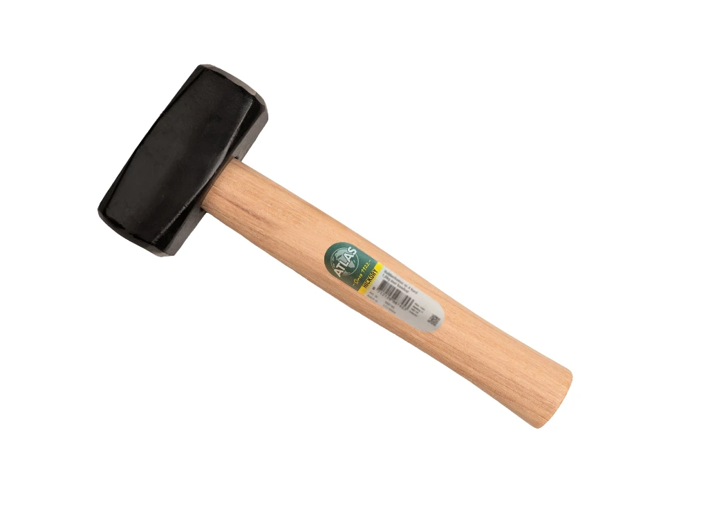 [989080] Club hammer - Stoning hammer ATLAS 1500 gram, DIN 6475, with HICKORY handle 28 cm