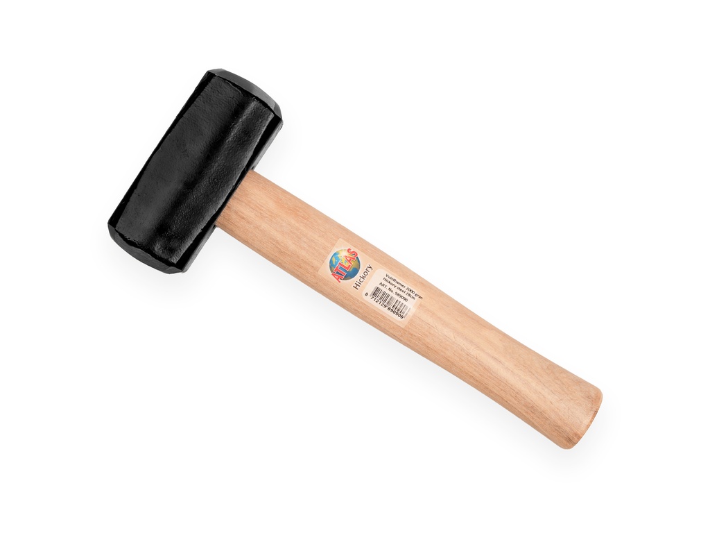 [989090] Club hammer - Stoning hammer ATLAS 2000 grams, DIN 6475, with hickory handle 30 cm