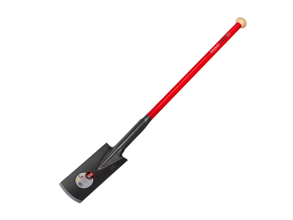 [810074] Kraftspaten IDEAL schmal mit Knaufstiel aus Stahl 92 cm und Knopf aus Hartholz