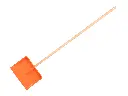 Kindersneeuwschuiver kunststof, oranje, met steel FSC 100%