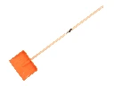 Pelle à neige pour enfants Jimmy Kids en plastique orange, avec manche FSC 100%